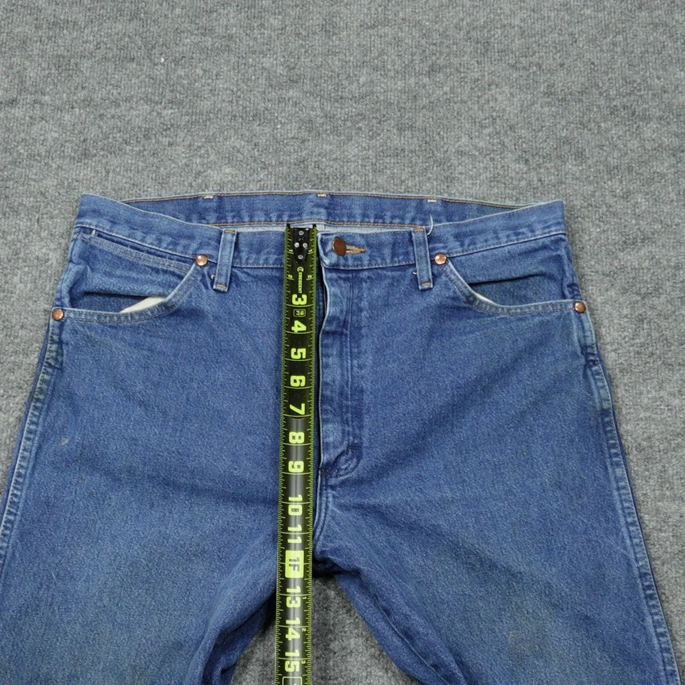 Wrangler 13MWZ Jeans Mens 36x32 Blue Cowboy Cut Original Fit Straight Leg Denim